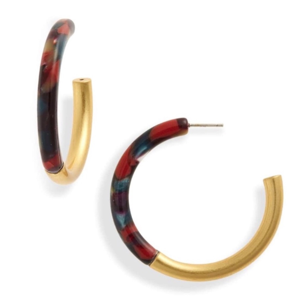Madewell Half Acetate Hoop Earrings